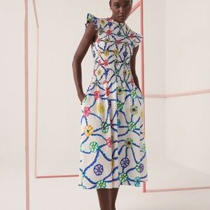 CeliaB Multicolor Embroidered Midi Dress